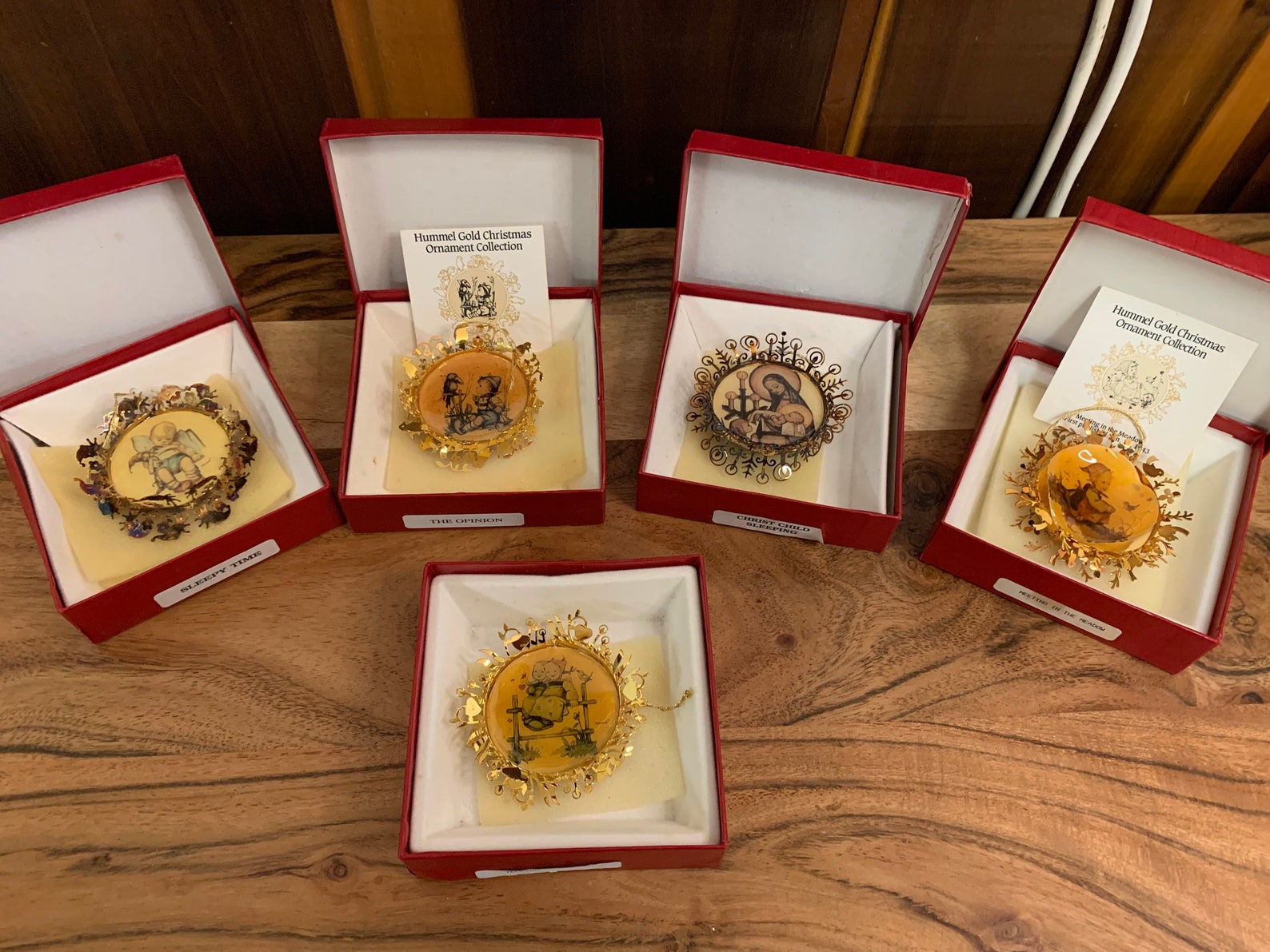 Hummel Gold-Plated Christmas Ornaments