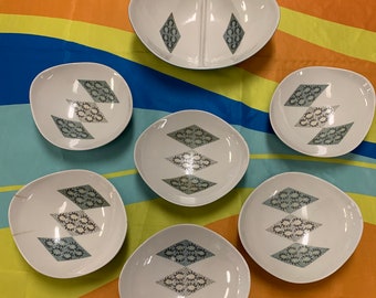 Iroquois Blue Diamonds Bowls