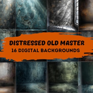 Old Master Background, Vertical portrait background, Portrait studio backdrop, Grunge background, Portrait studio Background Digital PNG