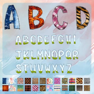 Customizable Doodle Letter Frame Template for Sublimation & Monogram Designs in Canva Digital Download