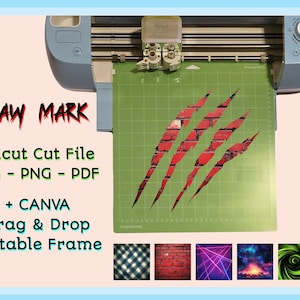Klauen Kratzer Aufkleber SVG, Klauen Mark svg, Tiger Scratch svg, Tierkrallen Kratzer Silhouette Cut File für Cricut & Canva