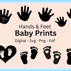 Baby Fußabdruck, Baby Füße Clipart, Baby Hand Abdruck svg, Dekorative Baby Fußabdrücke, dekorative Baby Hand Abdruck svg