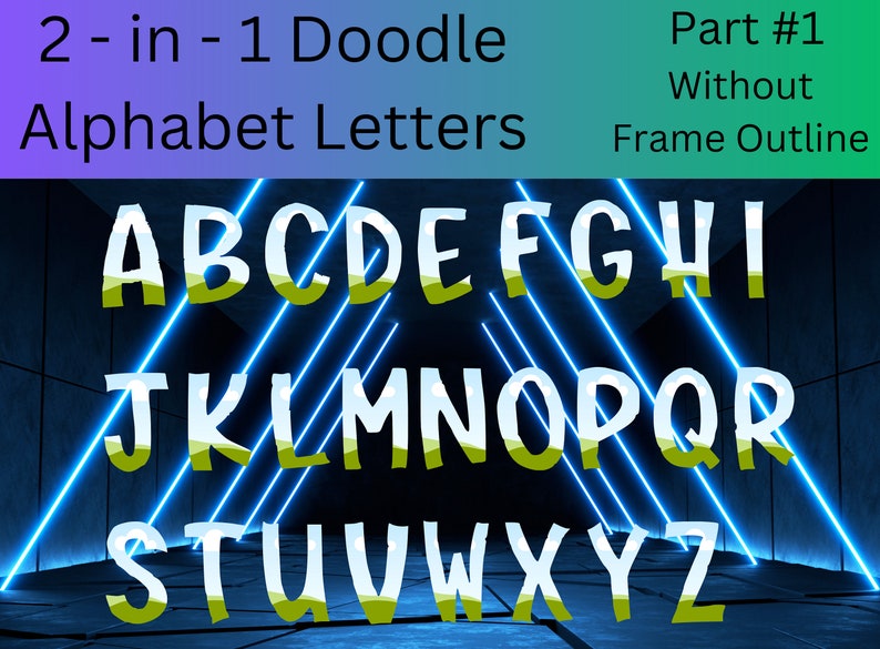 Escritura de letras de burbujas Abc rellenable Dibujado a mano Fuente divertida Diseño de garabatos Conjunto de alfabeto fonético Imprimir Colores primarios Canva Fácil Arrastrar y soltar imagen 3