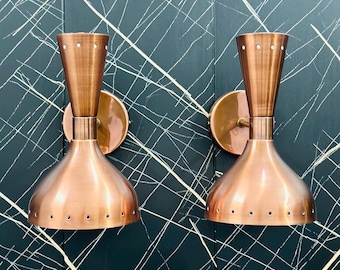 Handcrafted Brass Wall Sconce: Mid-Century Modern Lighting