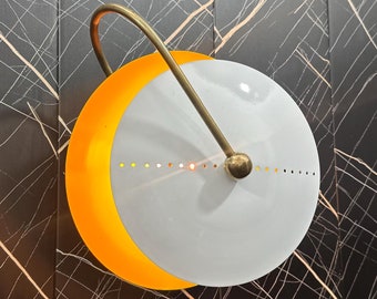 Handcrafted Brass Round Wall Sconce: Modern Bedside Lighting