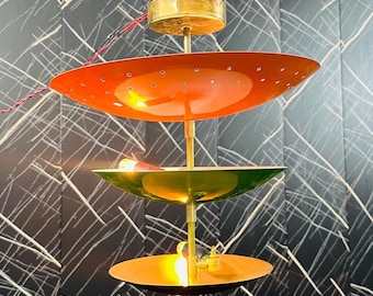 Handcrafted Brass Pendant Light, Customizable Ceiling Chandelier Fixture (Raw Brass)