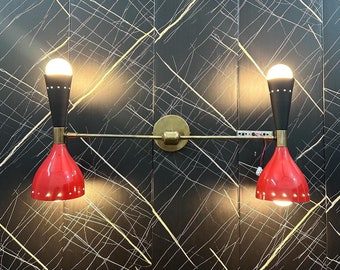 Handcrafted Modern Brass Wall Sconce: Italian Lighting Fixture