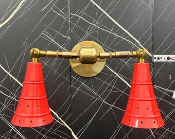 Handcrafted Brass Wall Lamp: Modern Vanity Lighting Fixture