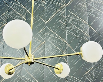 Brass Ceiling Chandelier: Eyeball Shade Lighting and Ceiling light