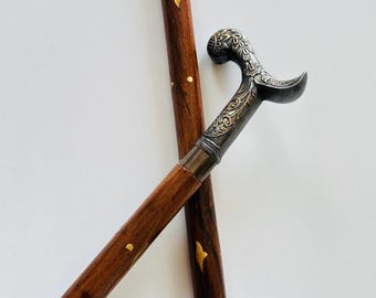 Elegant walking cane Handcrafted Brass Walking Stick – Stylish and Durable