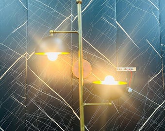 Handcrafted Mid-Century Modern Brass Wall Light: Retro Vanity Fixture