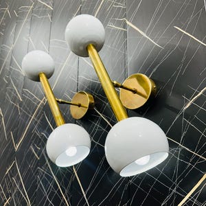 Modern Brass Ball Wall Sconce: Handmade Vanity Light Fixture