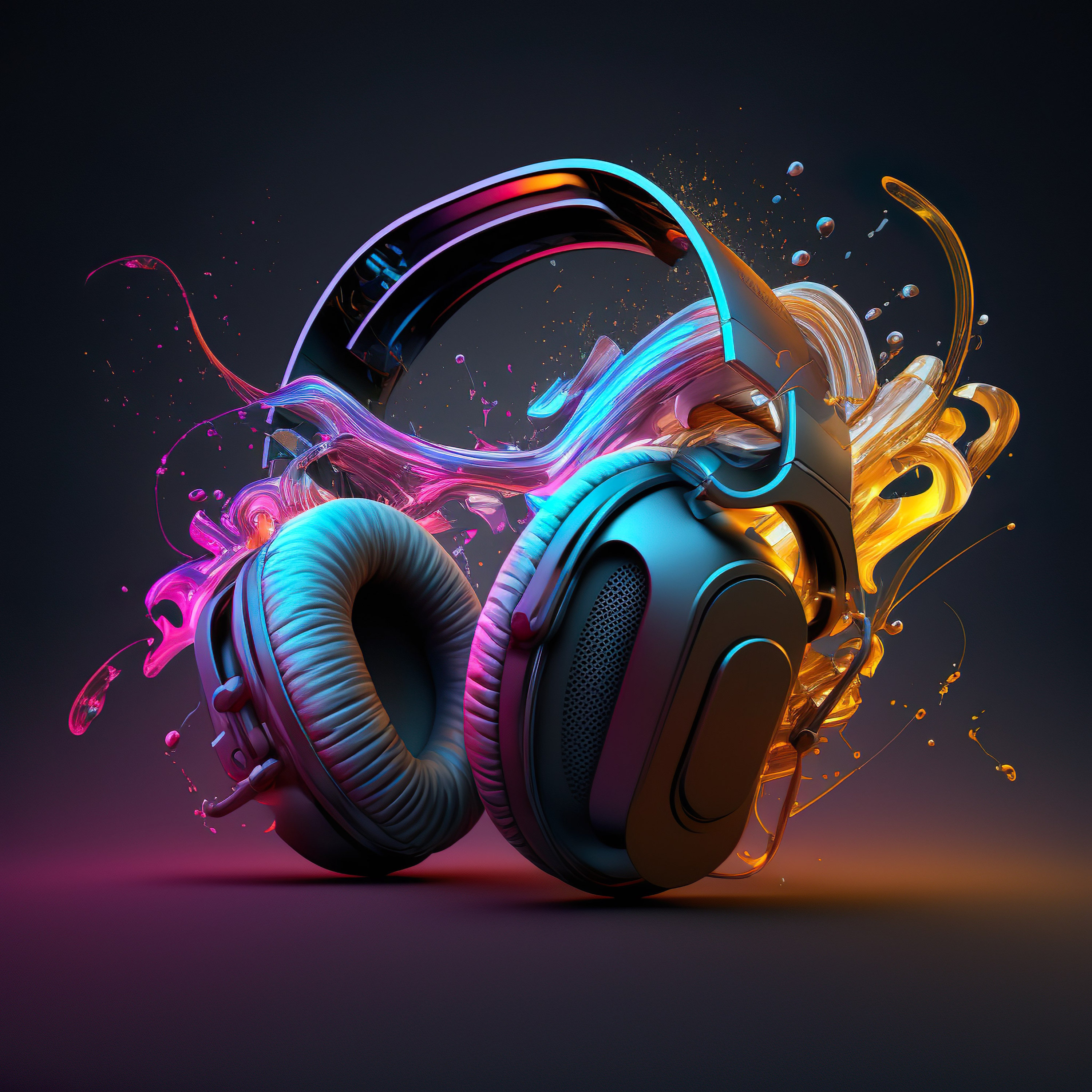 DJ Headphones V2 Digital Print High Quality 300 DPI Etsy