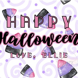 Happy Halloween Candy Corn Goodie Bag Karte