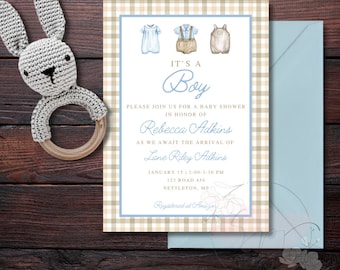 Baby Boy Shower Invitation