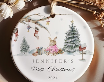Baby&#39;s First Christmas Ornament Girl, Babys First Christmas Ornament Girl, Baby Girl&#39;s First Christmas Ornament, Baby Girls First Christmas