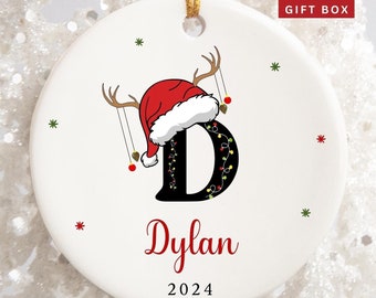 Letter Name Ornament, Personalized Letter Ornament, Initial Ornament, Monogram Ornament, Monogrammed Ornament, Family Name Ornament for Kids