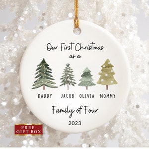 Personalized Christmas Ornament Family Farmhouse Round First Christmas as  Mr. & Mrs. Buffalo Plaid Wooden Laser Etched MDF Wood -  Canada