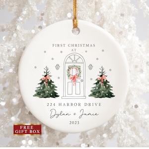 New Home Ornament, New Home Christmas Ornament 2023, Our First Christmas in Our New Home, Christmas Tree New Home Ornament, Address Ornament