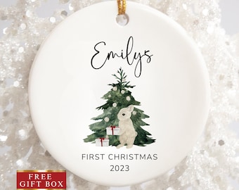 Babys First Christmas Ornament Personalized, Babys First Christmas Ornament, Custom Baby Name Ornament, Baby&#39;s First Christmas Ornament 2023