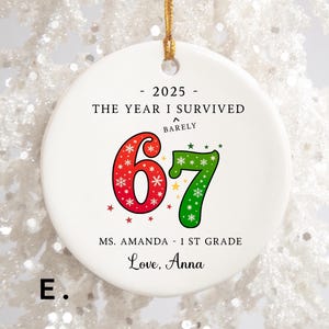 Teacher Christmas Ornament Personalized, Teacher Christmas Ornaments, Holiday Gifts for Teacher, Custom Teacher Ornament, Teacher Keepsake Bild 3