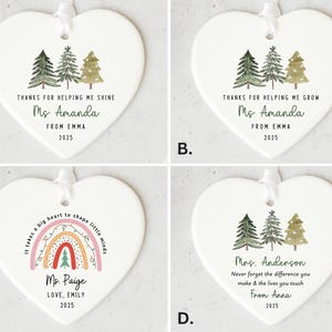 Teacher Christmas Ornament Personalized, Teacher Christmas Ornaments, Holiday Gifts for Teacher, Custom Teacher Ornament, Teacher Keepsake Bild 4