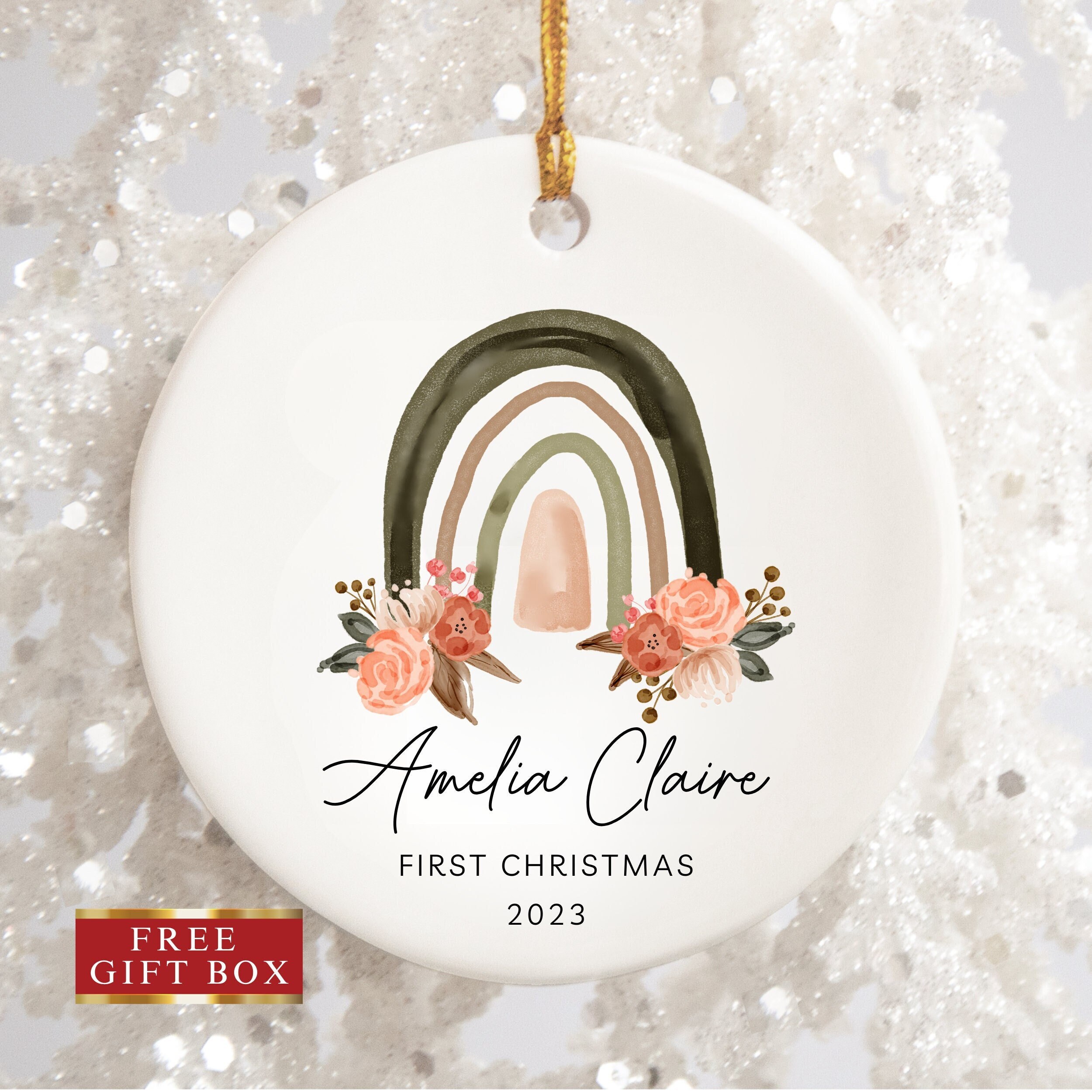 Baby's First Christmas Ornament Personalized, Baby's First Christmas Ornament, Custom Baby Name Ornament, Baby's First Christmas Ornament