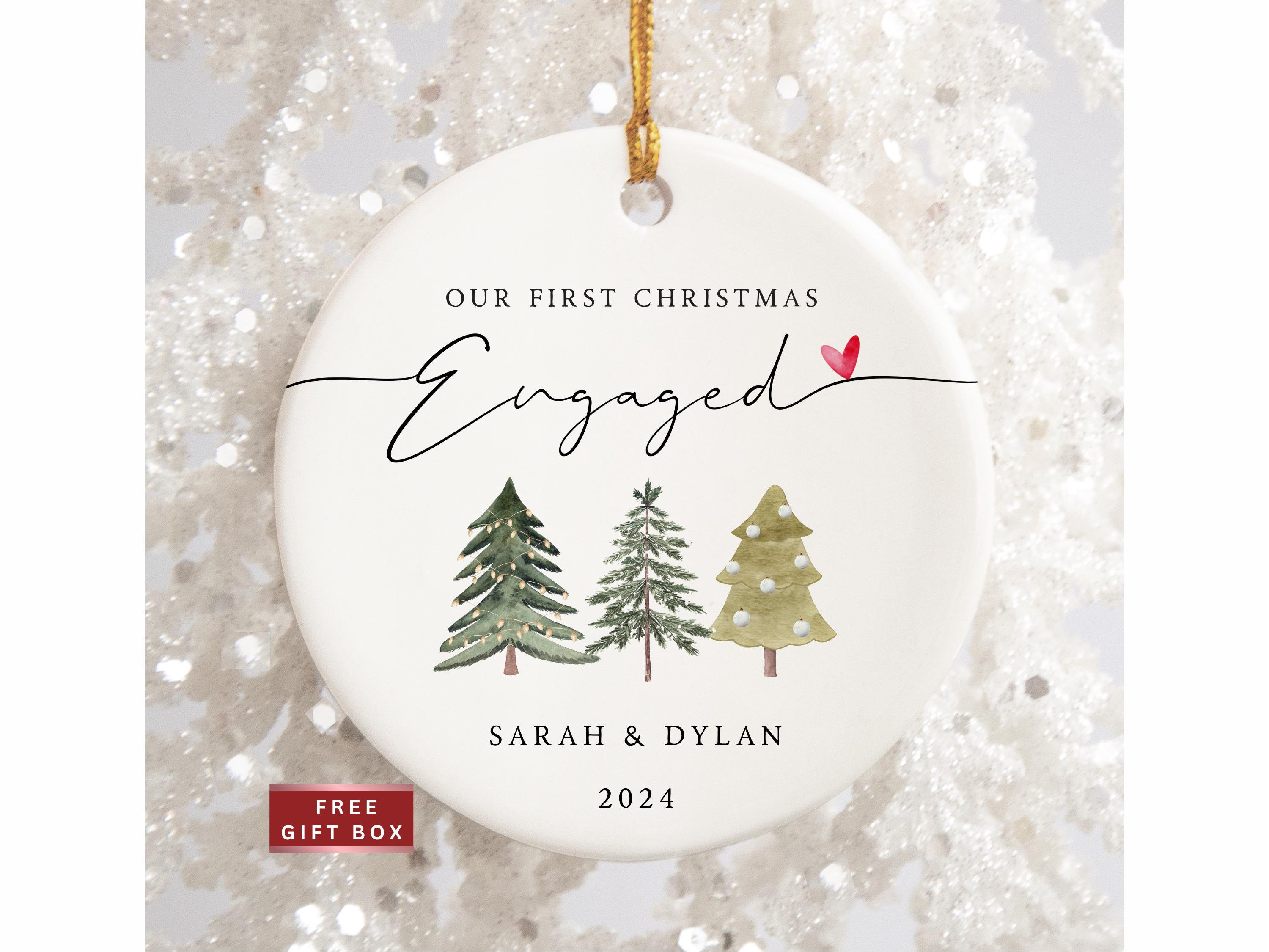 Our First Christmas Engaged Ornament SVG Graphic By Premium Digital Files · Creative Fabrica