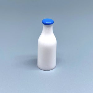 Miniature Milk Bottle. Kitchen Food Drink. Dollhouse Accessories 1:12 Scale