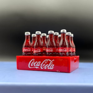 Miniature Crate Of Soda. 12 Bottles Of Cola. 1:6 Scale Dollhouse Accessories