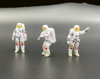 Les astronautes. Figurines humaines miniatures. Échelle 1:64