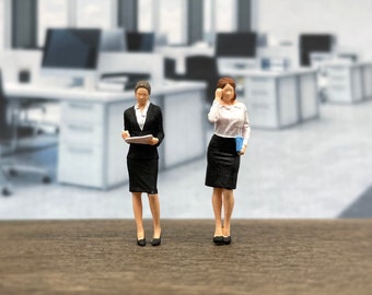 Secretary / Business Women. Office Workers. 1:64 Scale Miniature People