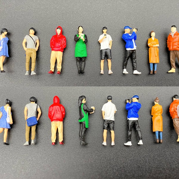 Miniatur Menschen Figuren. Menschen Stand / Gehen Modelle. 1:64 Maßstab