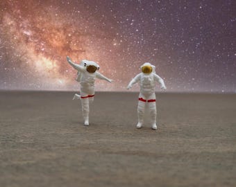 Miniature Astronauts.  1:64 Scale, 1 inch Tall. Hand-Painted and Lifelike