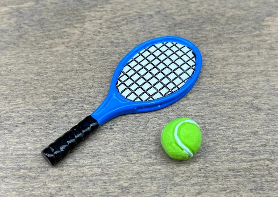 Lot De 3 Mini Raquettes Tennis + Balles - Décoration Maison De Poupée, Gâteau, Photo - 7