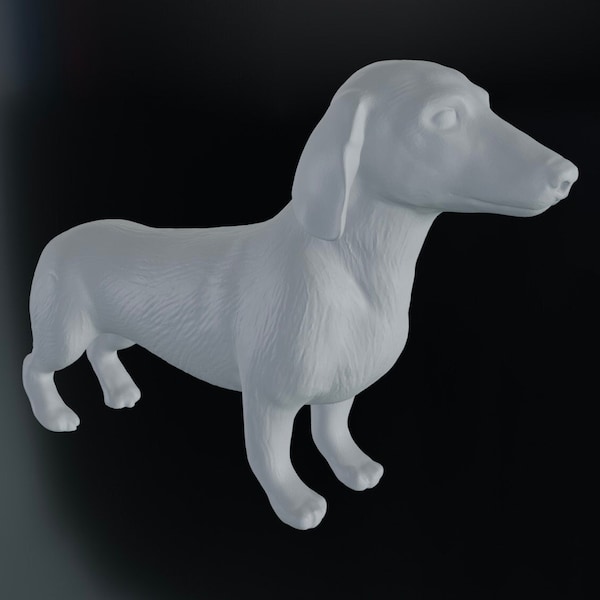 Dachshund Dog STL File. 3D Print Model