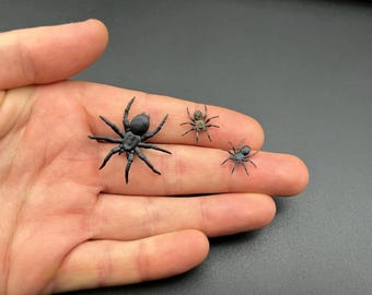 Tarantula Spider. Miniature 1:12 or 1/6 Scale. Miniature Realistic Plastic Creature