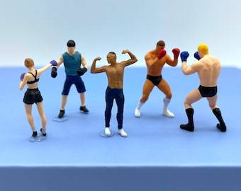 Boxeurs. Personnages sportifs. Miniatures humaines. Échelle 1:64 S. Bodybuilder / Poser