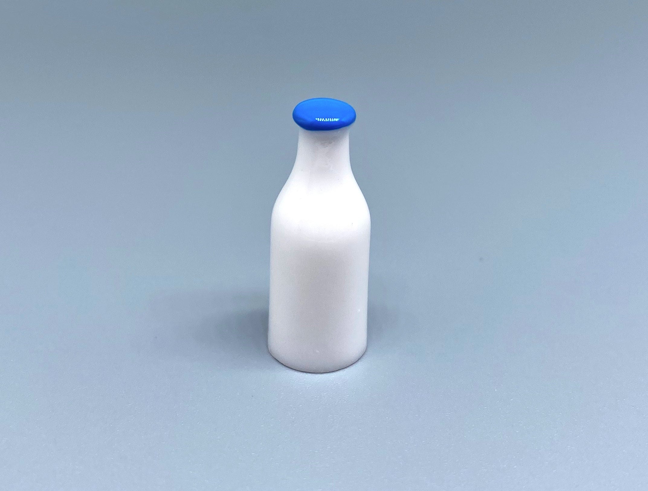 Miniature Milk Bottle. Kitchen Food Drink. Dollhouse Accessories 1:12 Scale