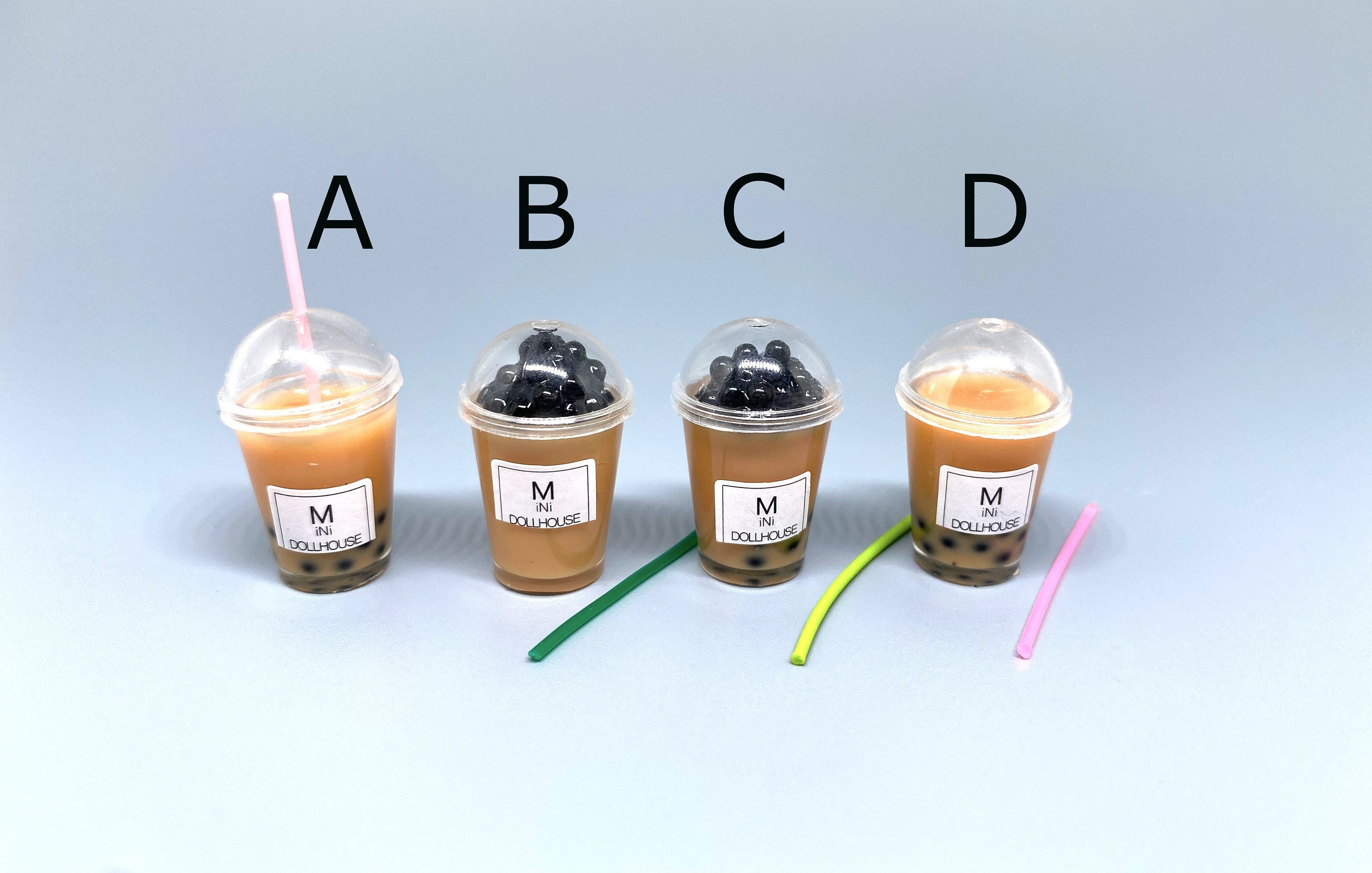 Miniature Boba Tea Cup, Dollhouse Frappuccino Cup, Kawaii Bubble Tea, MiniatureSweet, Kawaii Resin Crafts, Decoden Cabochons Supplies