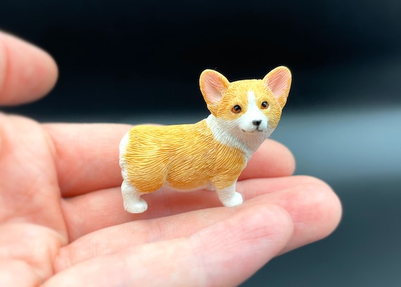 Miniature Corgis. 'orange' / Red and White Corgi Dog. Puppy 1:12