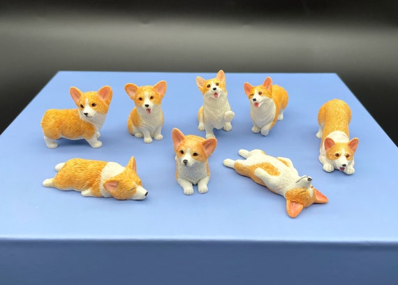 Miniature Corgis. 'orange' / Red and White Corgi Dog. Puppy 1:12
