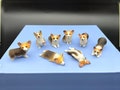 Miniature 1:12 Scale Corgis. Tri-colored Corgi Dog. Puppy Model