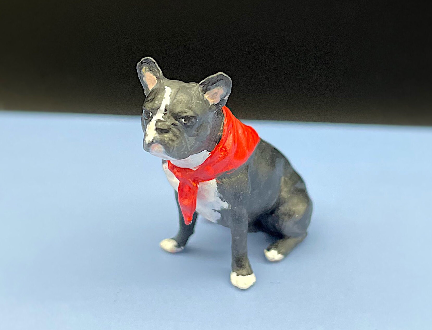ミニチュアフレンチブルドッグの子犬。1:12スケールフィギュア - Etsy 日本