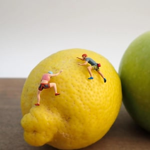 Mini Rock Climbers. Man and Woman. 1:87 Scale image 1
