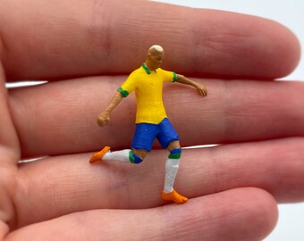 22 Figurines Miniatures De Joueurs De Football – Avec 2 Ballons, En PP Peint à La Main, 4 Cm, Pour Diorama