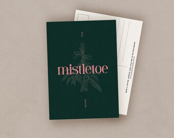 Premium Postcard Christmas - Mistletoe