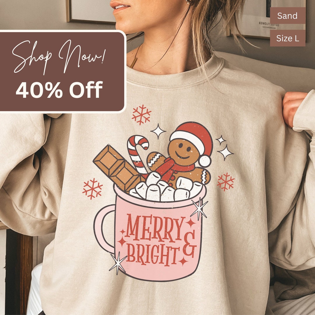 Cute Christmas Gingerbread Sweatshirt, Gingerbread Cookies Sweatshirt