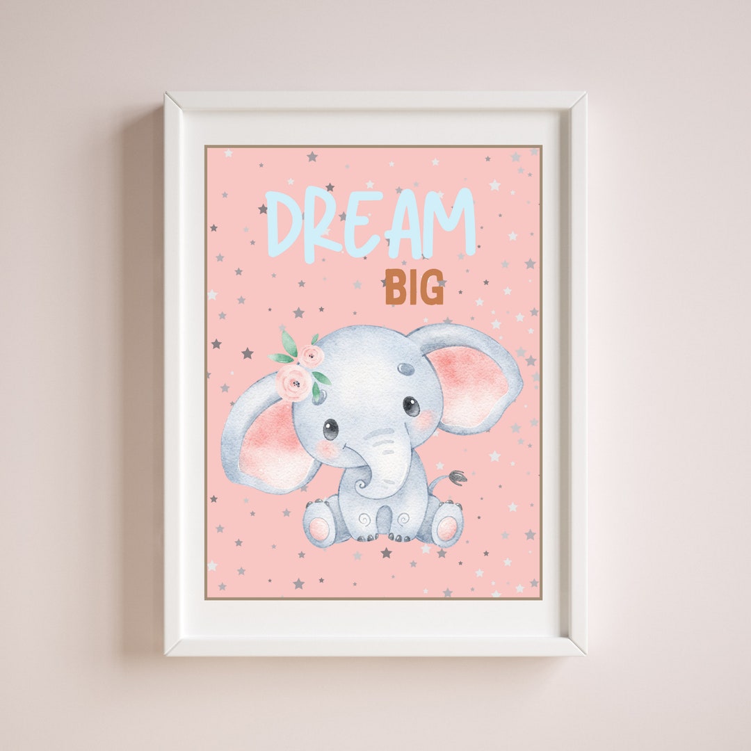 DREAM BIG Printable Art,inspirational Quote, Kids Room Wall Art ...