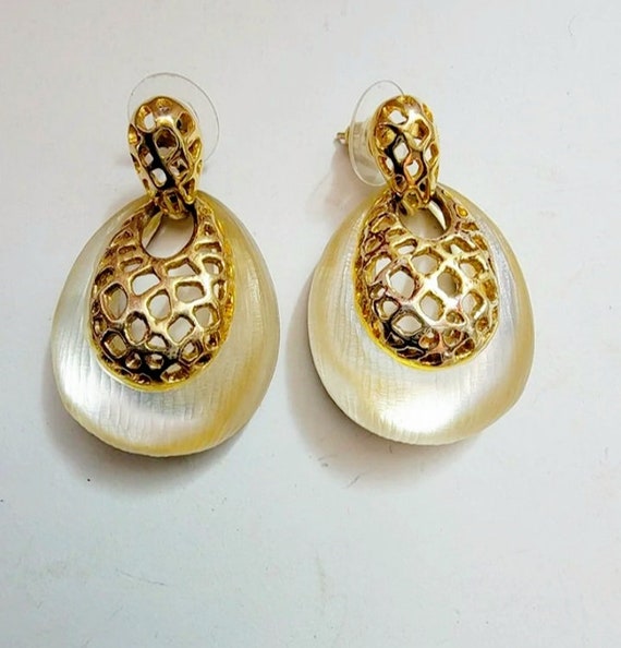 Genuine Alexis Bittar Gold and Lucite Earrings
